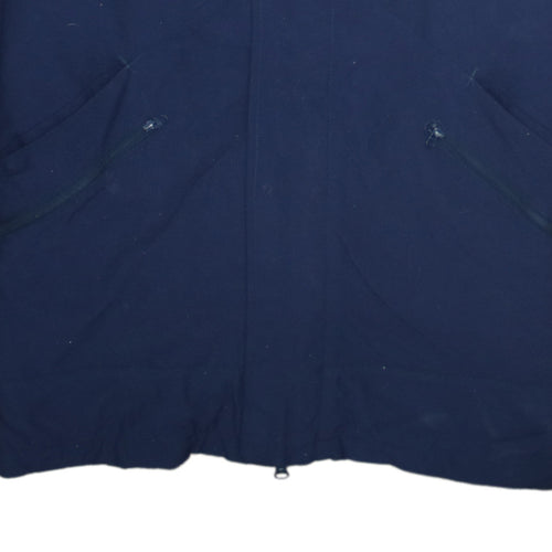 Nike Men's Blue Hooded Parka Jacket Size M Regular Fit Zip Pockets