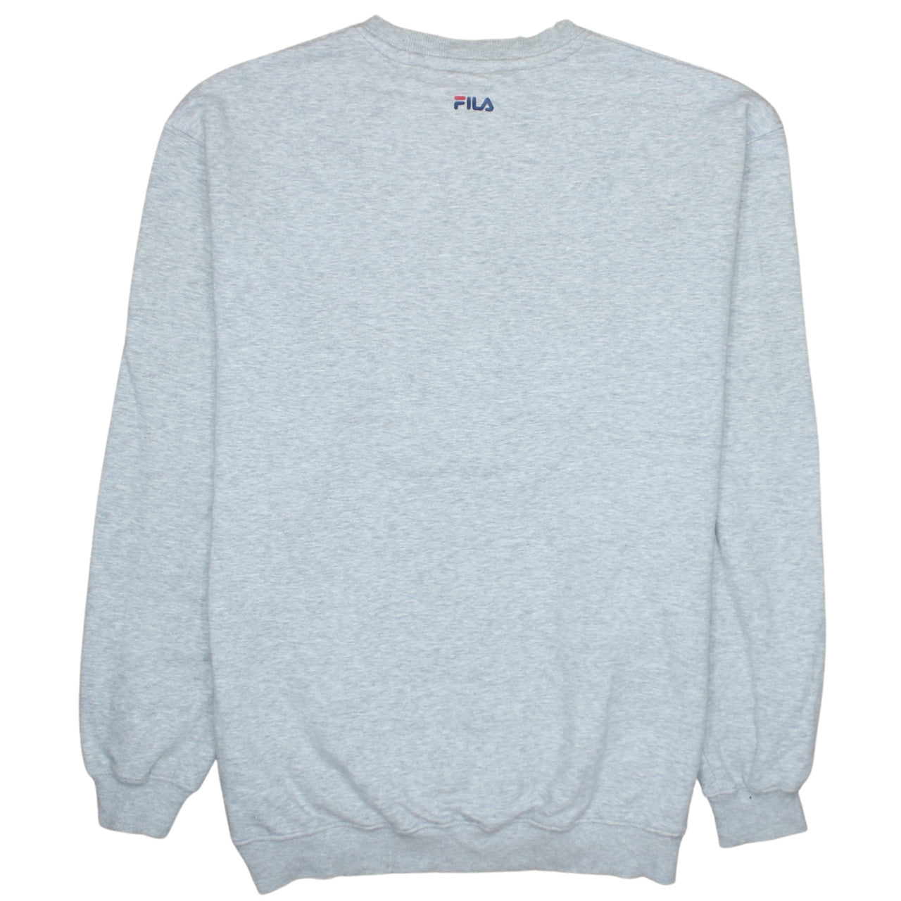 Fila Men's Grey Pullover Sweatshirt M Crew Neck Logo Sportswear
