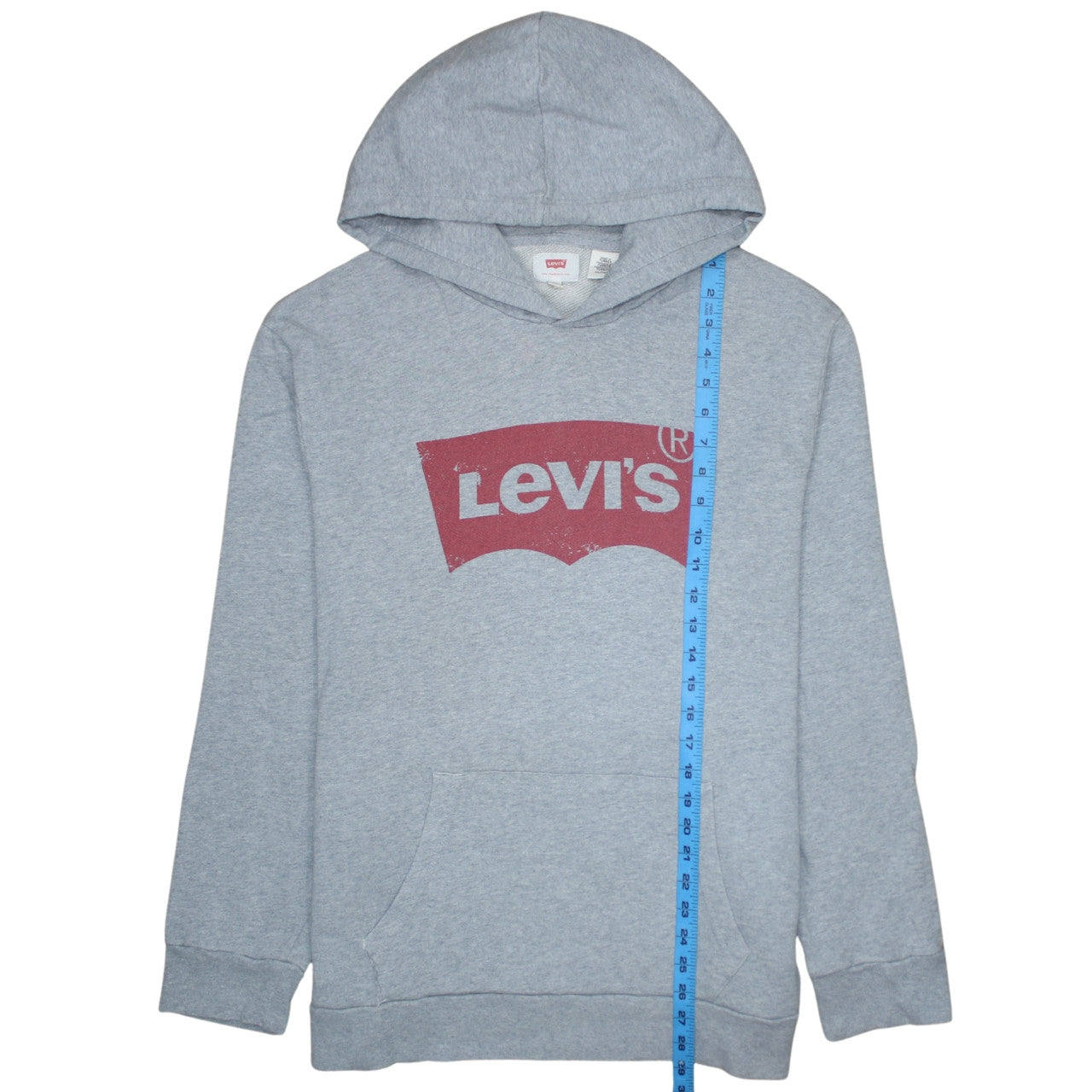 Levi's Men's Grey 2XL Pullover Hoodie Graphic Logo Sweatshirt