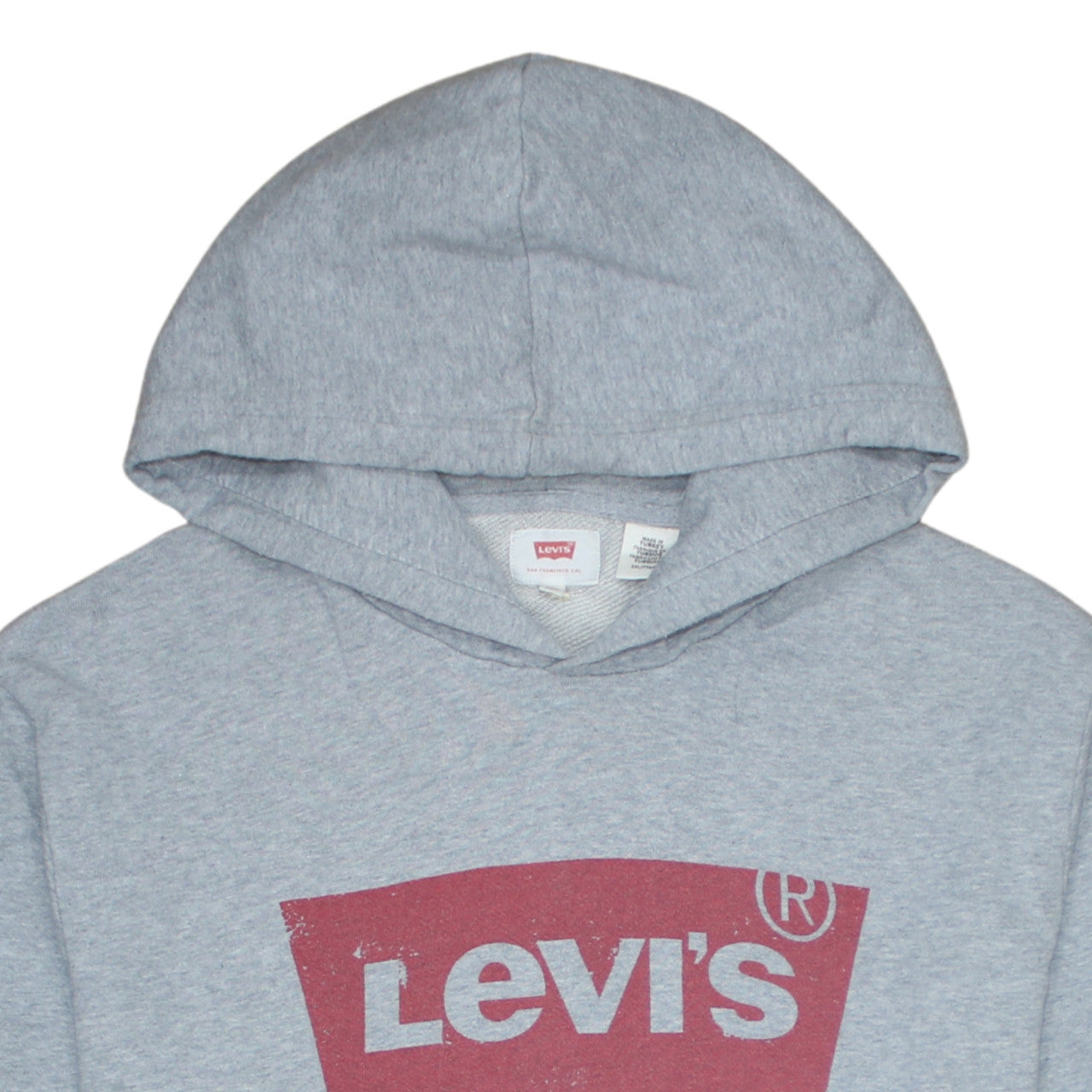 Levi's Men's Grey 2XL Pullover Hoodie Graphic Logo Sweatshirt