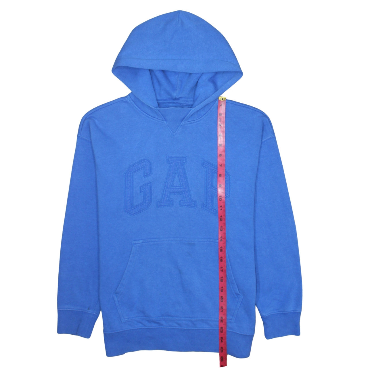 GAP Boys Blue Pullover Hoodie 14-15 Years Fleece Cotton Logo Sweatshirt