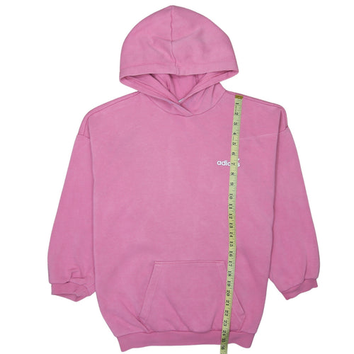 Adidas Womens Pink Pullover Hoodie Size 14 Cotton Fleece Sweatshirt