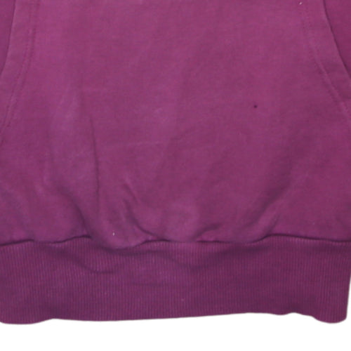 Ellesse Women's Purple Hooded Pullover Hoodie UK 6 Logo Print Casual