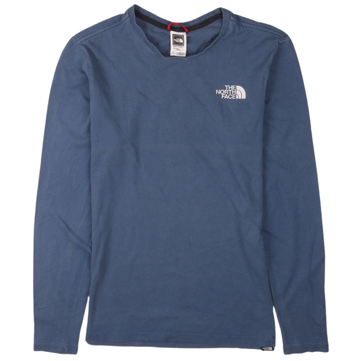 The North Face Men's Blue Long Sleeve Crew Neck Cotton T-Shirt XS