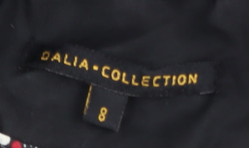 Dalia Collection Women's Black Belted Cotton Jacket Size 8