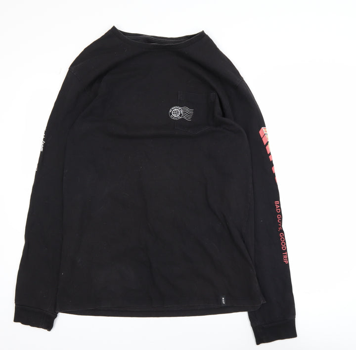 HUF Men's Black XL Long Sleeve Graphic T-Shirt