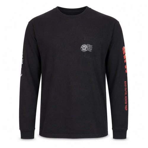 HUF Men's Black XL Long Sleeve Graphic T-Shirt