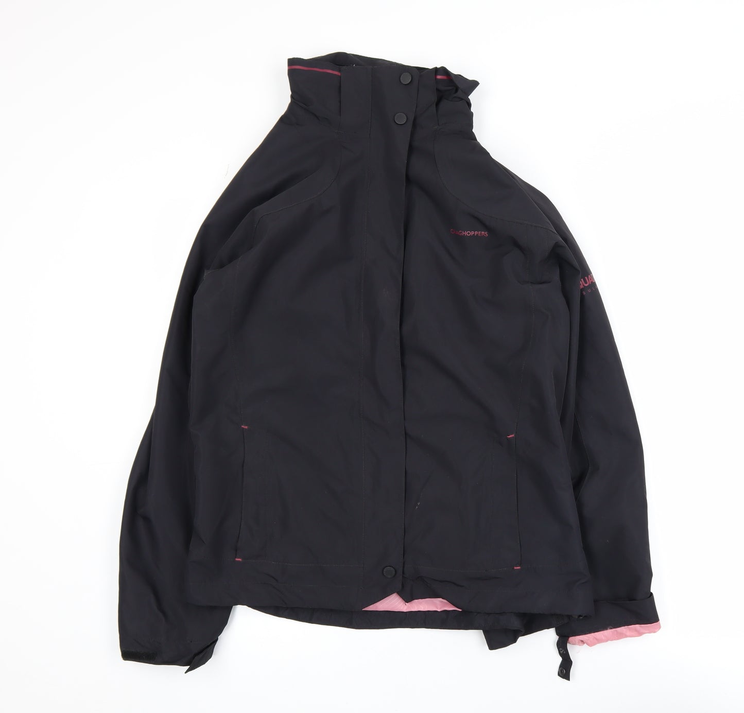 Craghoppers Women's Black Waterproof Lined Rain Jacket UK 14