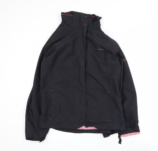 Craghoppers Women's Black Waterproof Lined Rain Jacket UK 14