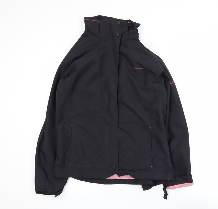 Craghoppers Women's Black Waterproof Lined Rain Jacket UK 14