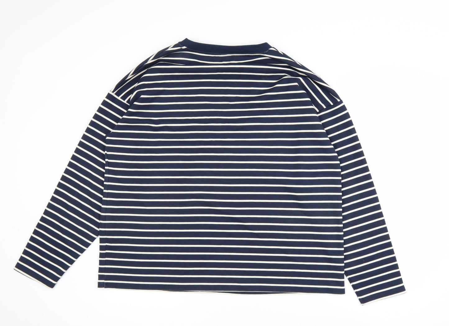 Soyaconcept Women’s Blue Striped Long Sleeve Crew Neck Pullover Jumper XXL