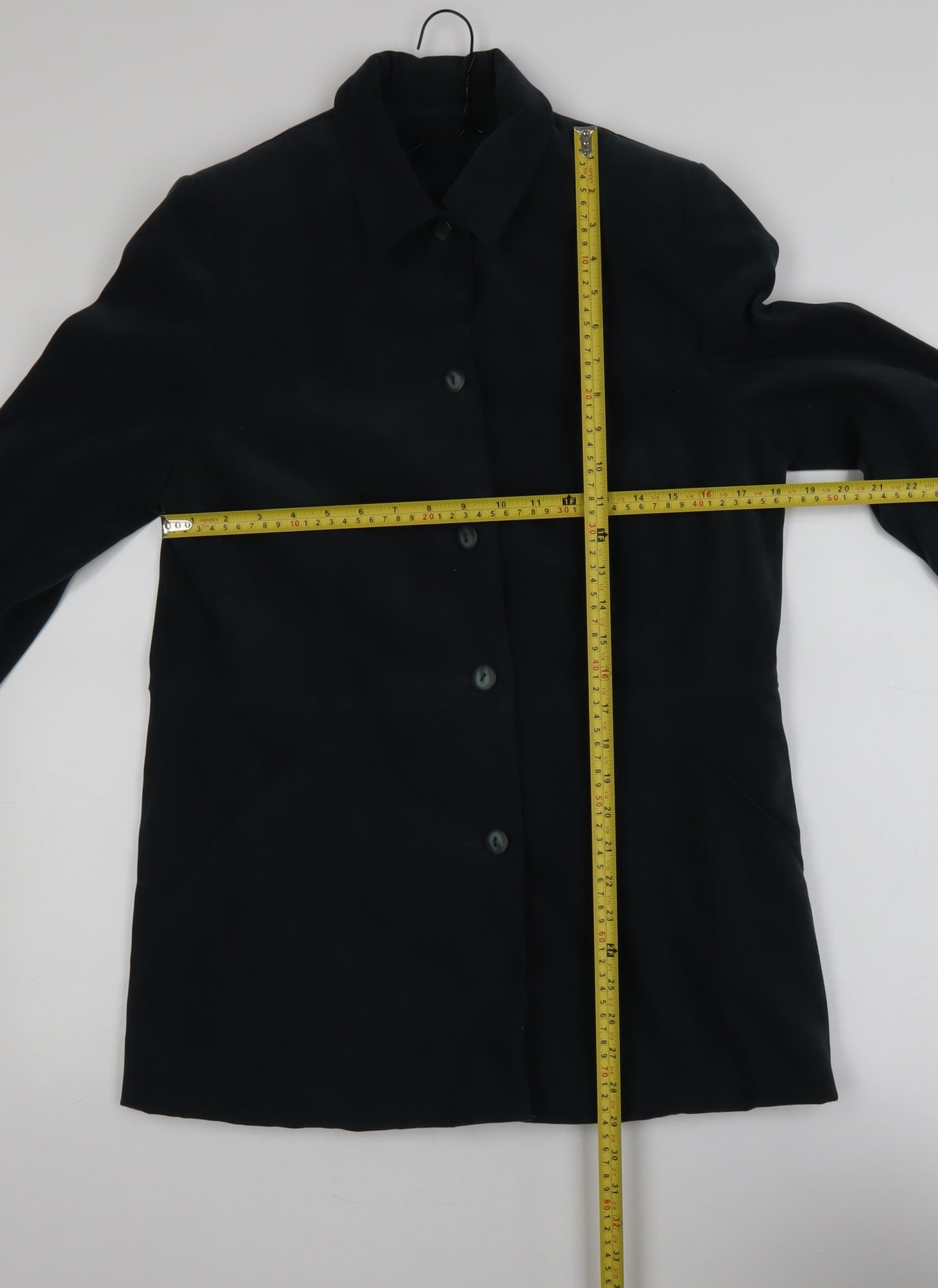 Style by EWM Women’s Blue Mid-Length Button Coat Size 14