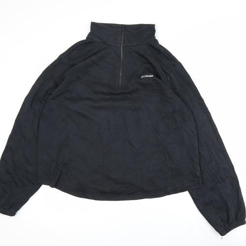 Columbia Womens Black L 1/2 Zip Pullover Sweatshirt