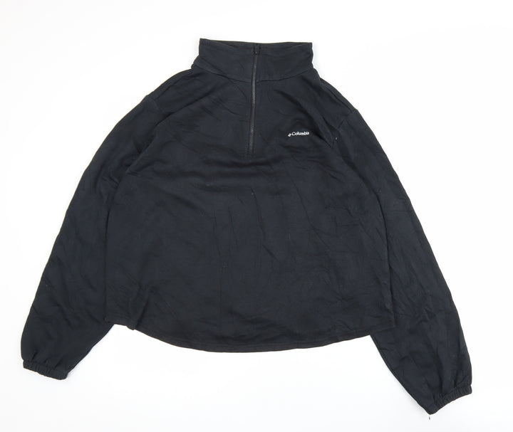 Columbia Womens Black L 1/2 Zip Pullover Sweatshirt