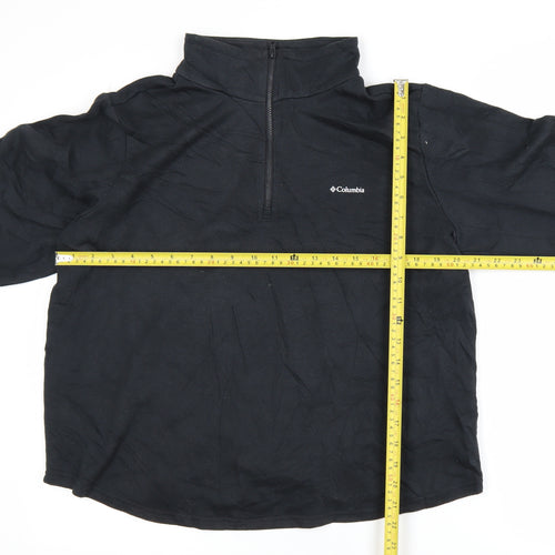 Columbia Womens Black L 1/2 Zip Pullover Sweatshirt