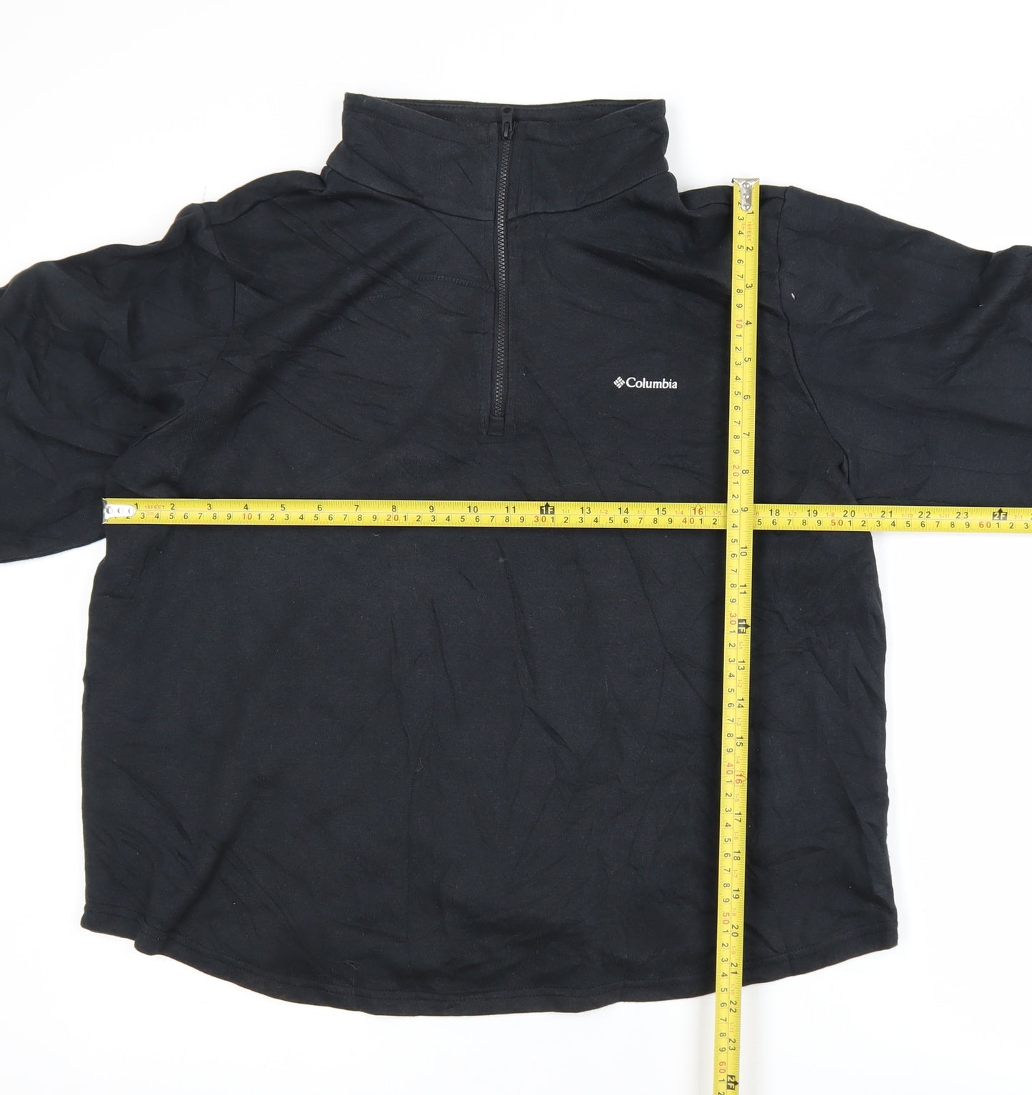 Columbia Womens Black L 1/2 Zip Pullover Sweatshirt