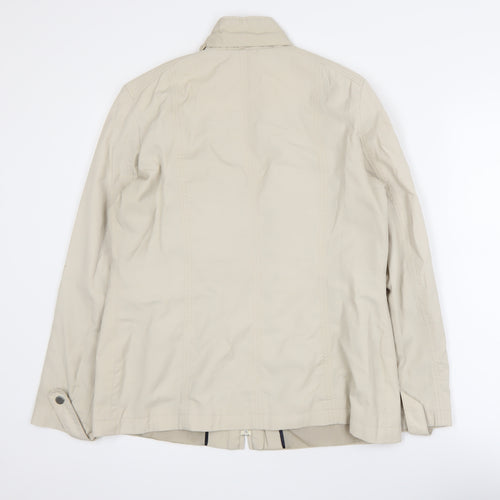 Bm Women’s Beige Size 12 Lightweight Cotton Blend Zip Jacket