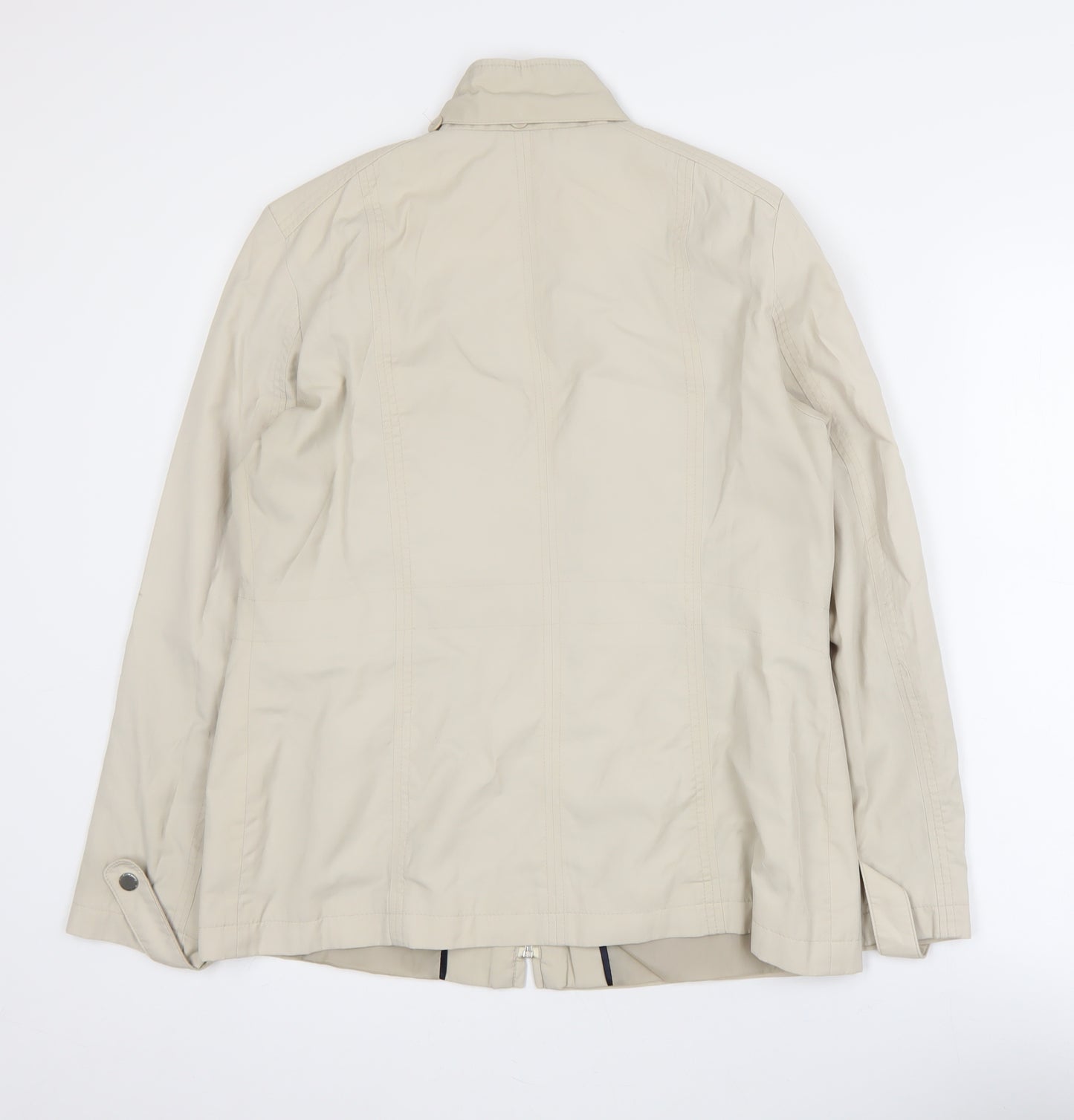 Bm Women’s Beige Size 12 Lightweight Cotton Blend Zip Jacket