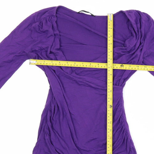 Banana Republic Women’s Purple Wrap Style Jersey Blouse XS