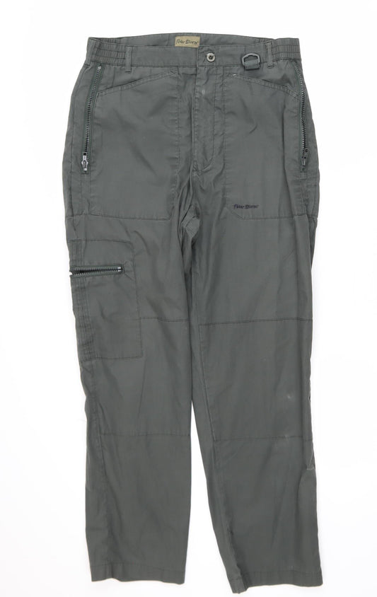 Peter Storm Men's Green Cargo Trousers Size M 34W 29L Outdoor Hiking