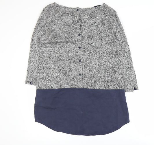 White Stuff Women's Blue Colourblock Tunic Blouse UK 10