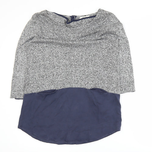 White Stuff Women's Blue Colourblock Tunic Blouse UK 10