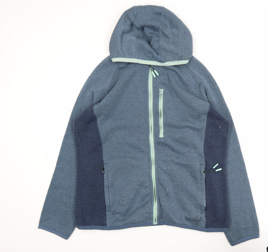 Weird Fish Women's Blue Size 18 Hooded Fleece Jacket