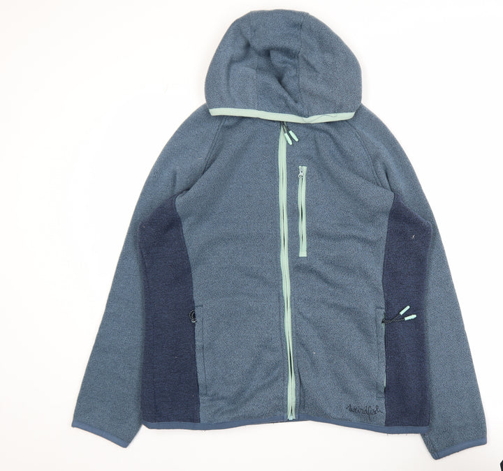 Weird Fish Women's Blue Size 18 Hooded Fleece Jacket