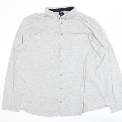 Burton Menswear London Men's Grey 3XL Long Sleeve Polo Shirt