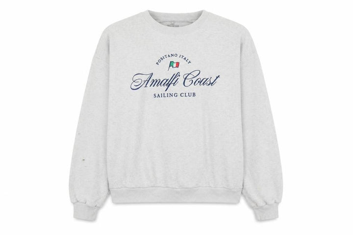 Hollister Mens Grey XL Pullover Sweatshirt Amalfi Coast Design