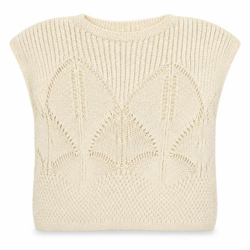 NEXT Women’s Beige Open Knit Cotton Sleeveless Jumper L