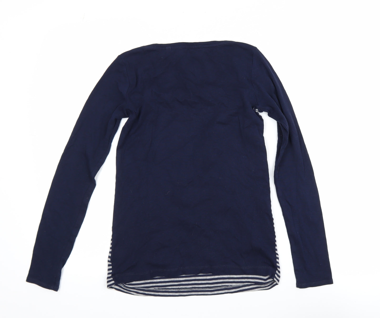 Next Women's Blue Striped Long Sleeve Basic Jersey T-Shirt Size 8