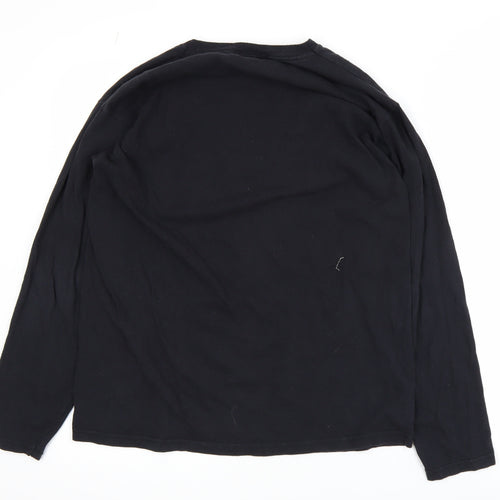 New Girl Order Women's Black Long Sleeve Graphic Cotton T-Shirt Size 8