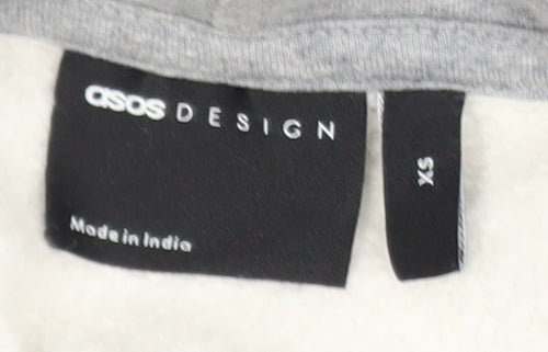 ASOS DESIGN Men’s Grey Pullover Hoodie XS Regular Fit Fleece