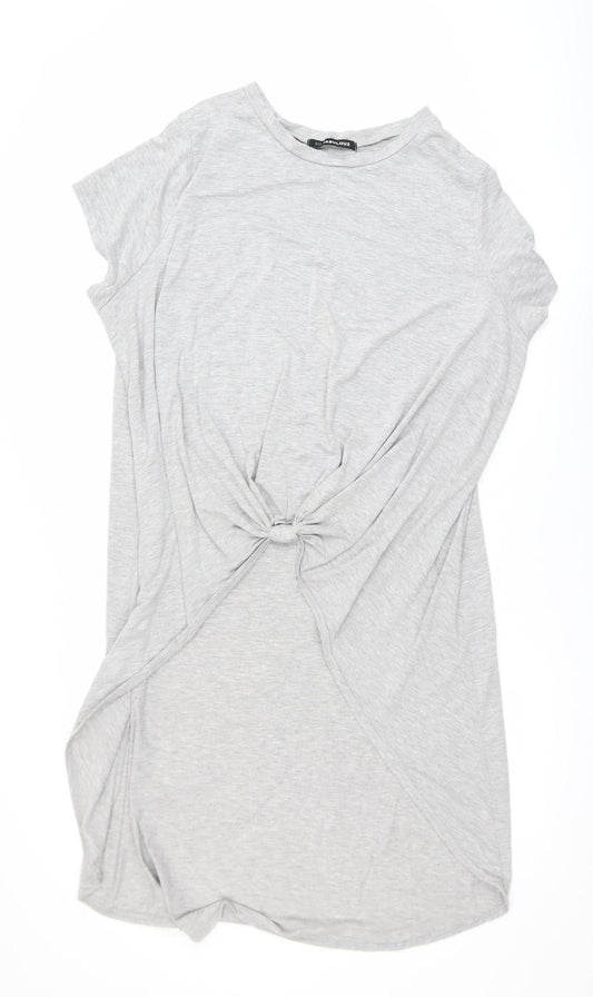 So Fabulous Women’s Grey Knot Front Jersey T-Shirt Size 24