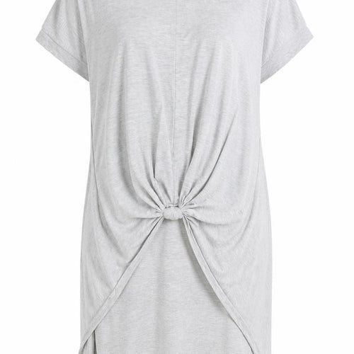 So Fabulous Women’s Grey Knot Front Jersey T-Shirt Size 24