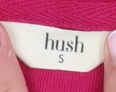 Hush Womens Pink Cotton Long Sleeve Basic T-Shirt Size S