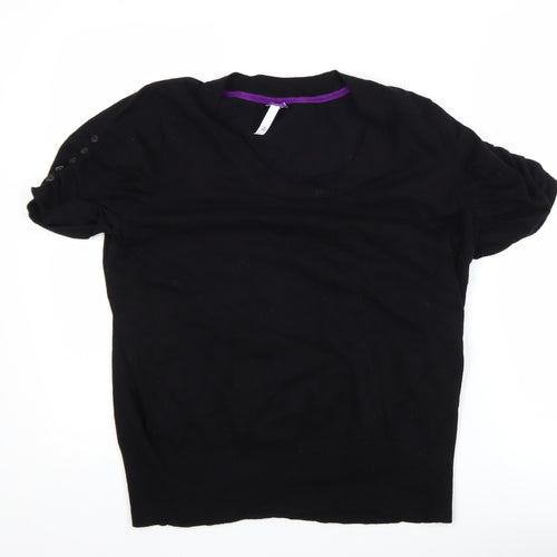BHS Women’s Black Size 20 Short Sleeve Knit Top