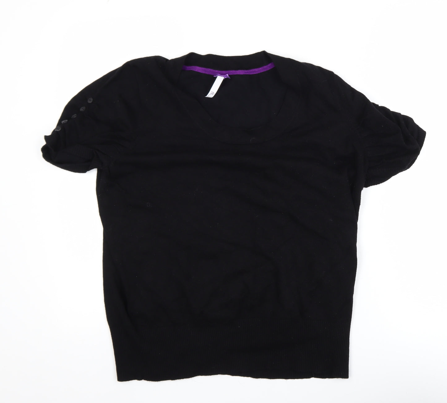 BHS Women’s Black Size 20 Short Sleeve Knit Top
