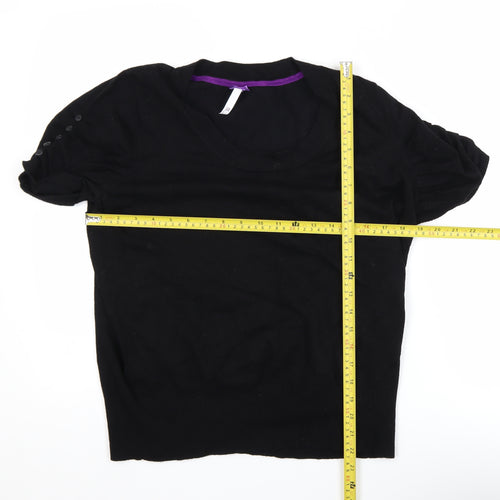 BHS Women’s Black Size 20 Short Sleeve Knit Top