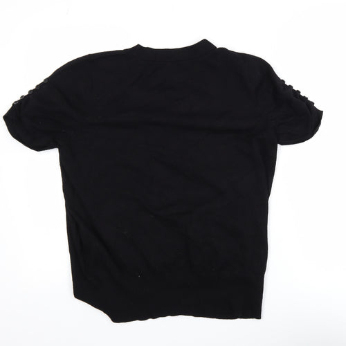 BHS Women’s Black Size 20 Short Sleeve Knit Top