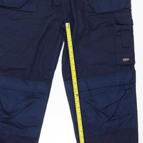 Click Premium Men's Blue Cargo Workwear Trousers Size 42 Regular Fit