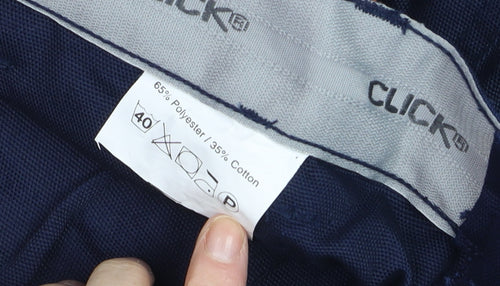 Click Premium Men's Blue Cargo Workwear Trousers Size 42 Regular Fit