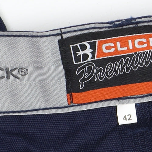 Click Premium Men's Blue Cargo Workwear Trousers Size 42 Regular Fit