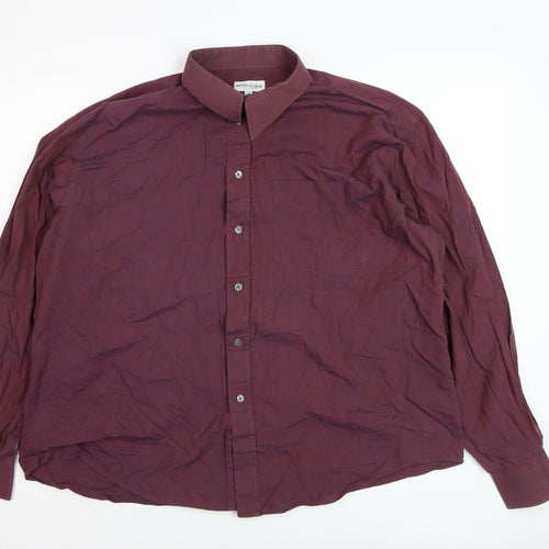 Woods & Gray Men's Burgundy 17.5in Classic Fit Long Sleeve Dress Shirt