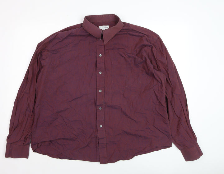 Woods & Gray Men's Burgundy 17.5in Classic Fit Long Sleeve Dress Shirt