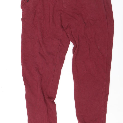 The Kooples X Sport Womens Red Jogger Trousers Size M Cotton Blend