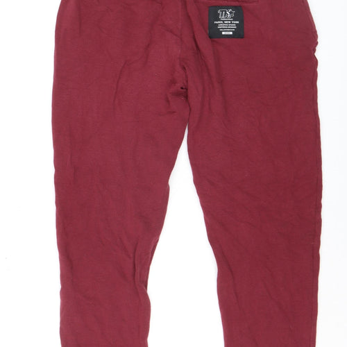 The Kooples X Sport Womens Red Jogger Trousers Size M Cotton Blend