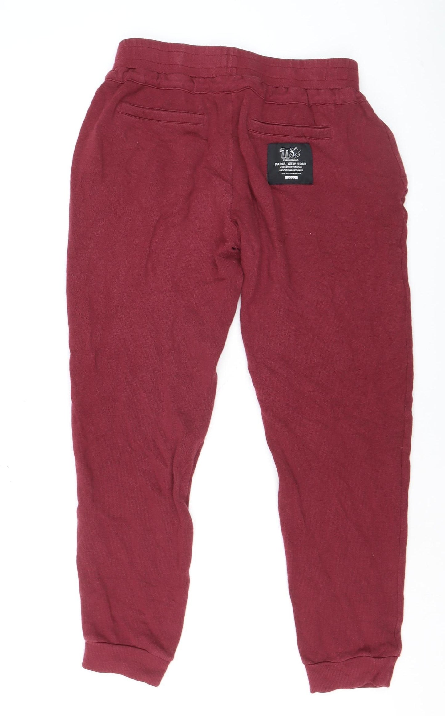 The Kooples X Sport Womens Red Jogger Trousers Size M Cotton Blend