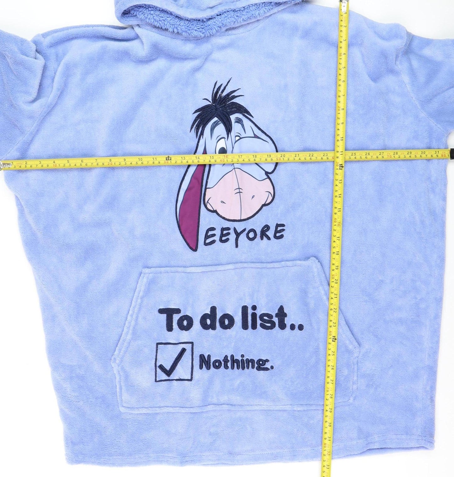 Disney Women’s Blue Fleece Eeyore Hooded Nightshirt Jumper One Size